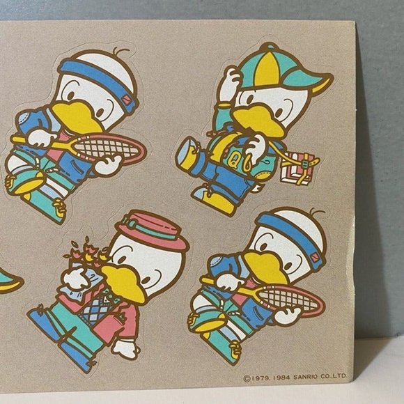 Vintage Sanrio 1984 Qui-Quaks Duck Stickers - Picture 3 of 4